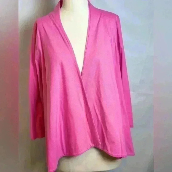 Charter Club Women's Self Edge A-Line Cardigan Pink (size XL) - Picture 1 of 13